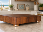 End Grain Walnut Cutting Board with Maple Anchor Inlay